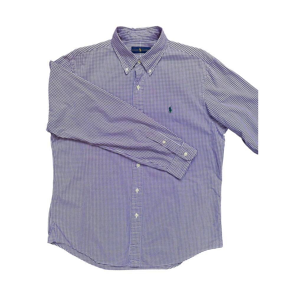 Polo Ralph Lauren Gingham Check Button-Down Shirt, Size L